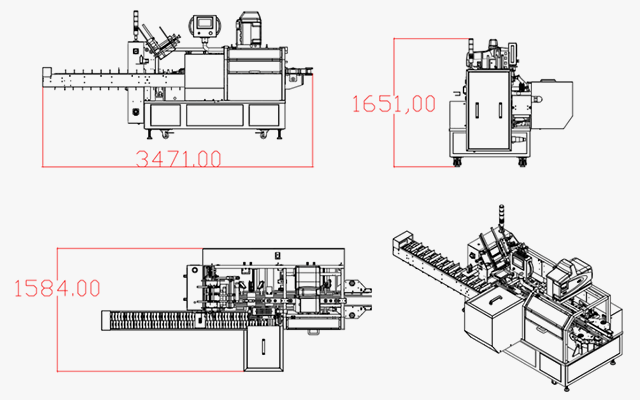 LY300-2自動(dòng)裝盒機尺寸圖紙